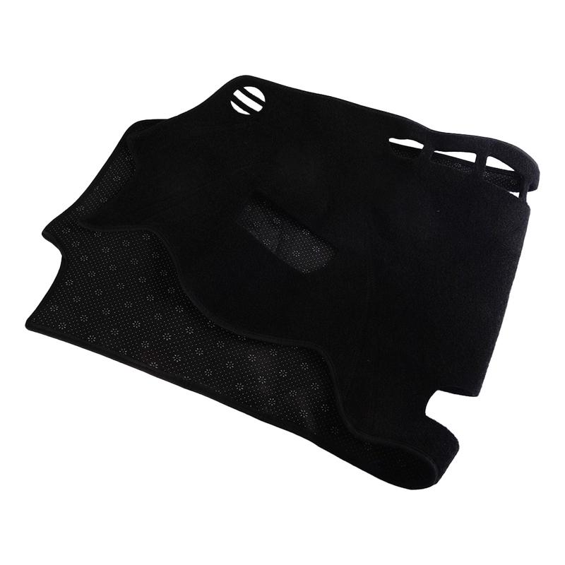 Black Polyester Car Non-Slip Dashmat Dashboard Cover Pad Protector with HUD Hole Fit for Mazda CX-3 2015- Left hand Drive
