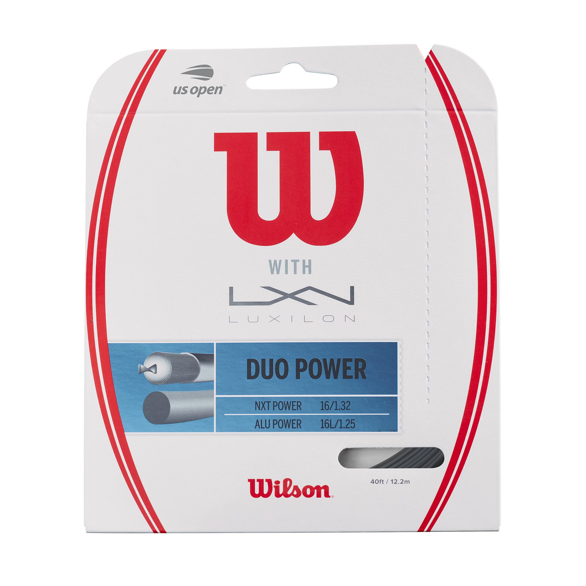 

Wilson Tennis String DUO POWER Silver/Natural WRZ949710