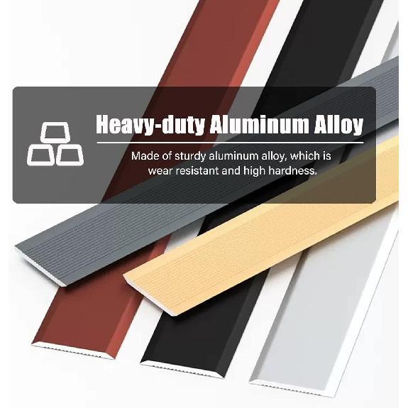 Floor Transition Strip Door Kitchen Bedroom, Door Edge Trim Strip for Tile/Carpet/Vinyl Flooring,Laminate Flooring Transition Strips,Self Adhesive