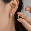 925 Silver Cubic Zirconia Earrings For Women Vintage Designer Small Round Cilcle Earrings Party Hypoallergenic Jewelry