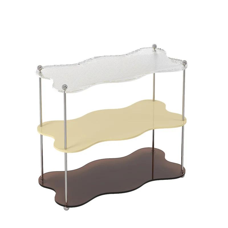 2/3layer Acrylic Storage Rack Bathroom Organizer Makeup Organizer Decorative Tray Perfume Display Rack Storage Organizer Shelf