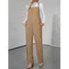 Women's Casual Loose Solid Color Pocket Loose Corduroy Jumpsuit Fashion Pants Pants