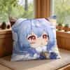 Ganyu Cute Genshin Impact Cushion Cover Square Short Plush Pillow Case Living Room Sofa Home Decor Funda X