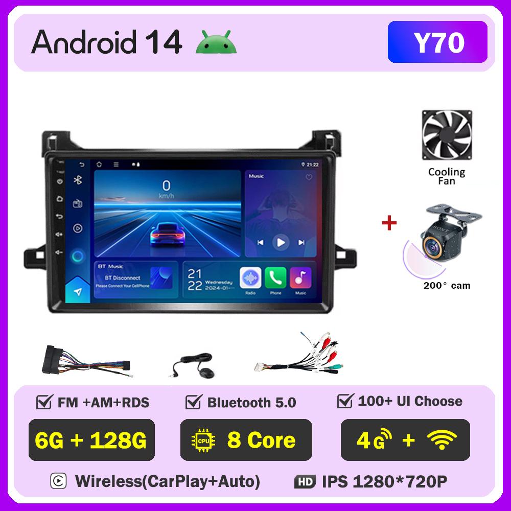 Car Multimedia Player For Toyota Prius XW50 2015 2016 2017-2020 Android 14 Intelligent Car Systems Mirror Link GPS Navigation