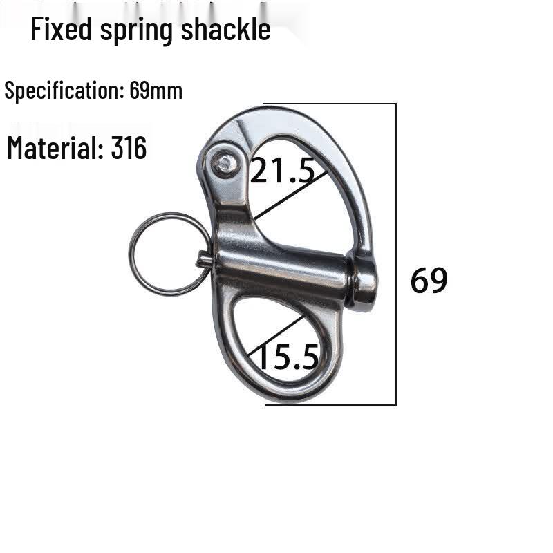 Runhong Industrial 316 Stainless Steel Quick Release Swivel Shackle 69mm