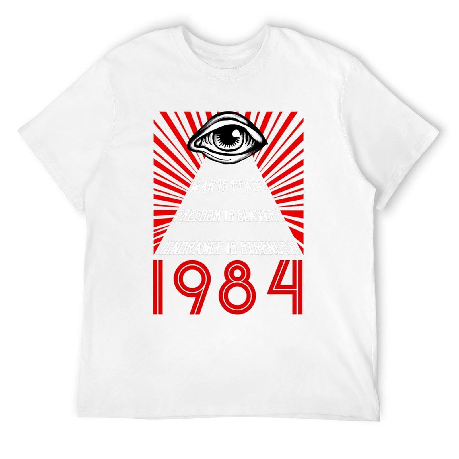 

1984 Оруэлл Классическая футболка футболки графические футболки футболка с коротким рукавом футболка на заказ корейская мода мужские высокие футболки S