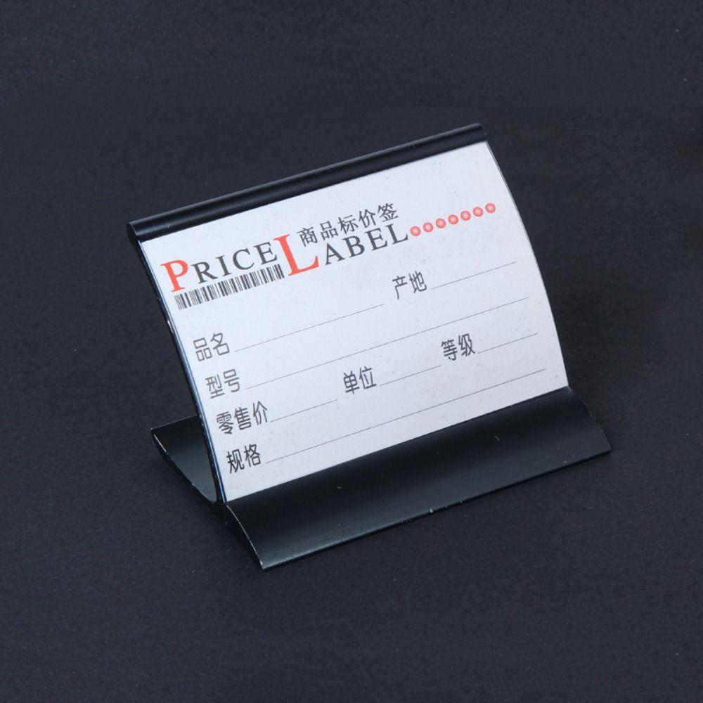 70x50mm Name Card Holder Metal Menu Sign Holder Hot Display Stand  Number Card