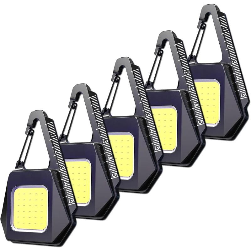 Super Jasna COB Brelok Światło Robocze Ładowane przez USB-C Brelok Latarki Światło ze Skalą Wielofunkcyjne Światło Kieszonkowe