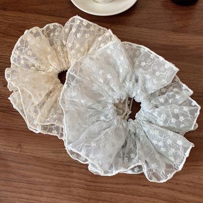 Corda per Capelli Retrò Francese Raffinata Forma di Fiore Vuoto Anello per Capelli a Intestino Grosso per Donne Ragazze Accessori per Capelli a Polpetta