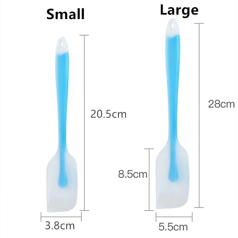Venlohome 1/2Pcs Silicone Pastry Scraper Spatula Food Grade Non-Stick Cake Scraper Spatula Cream Butter Spatula Baking Spatula