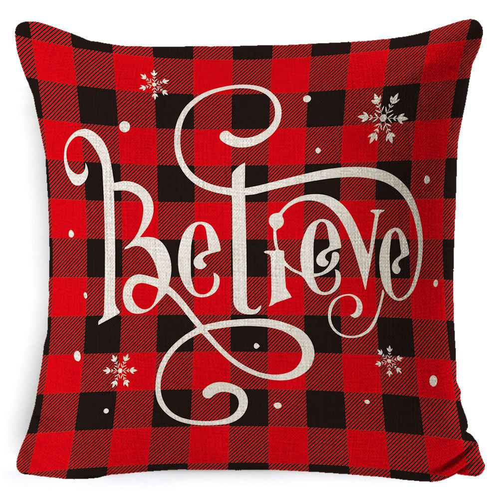 Furniture New Linen Pillow Christmas Pillowcase Sofa Cushion Home Lumbar Pillow