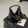Women Y2k All-Match Shoulder Bag Large Capacity Versatile Handbag Solid Color Cute Tote Handbag Work Commute School Bag