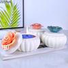 Gilded Flower Decorative Storage Tank Tea Canister Rose Flowers Ceramic Storage Jar and Lids Candy Pots Porcelain Candy Pots