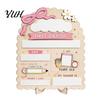 Wooden Message Board for Classroom First Day of School Board, Reusable Erasable Chalkboard Design, Desktop Plate Kids Stable Base Photo Prop