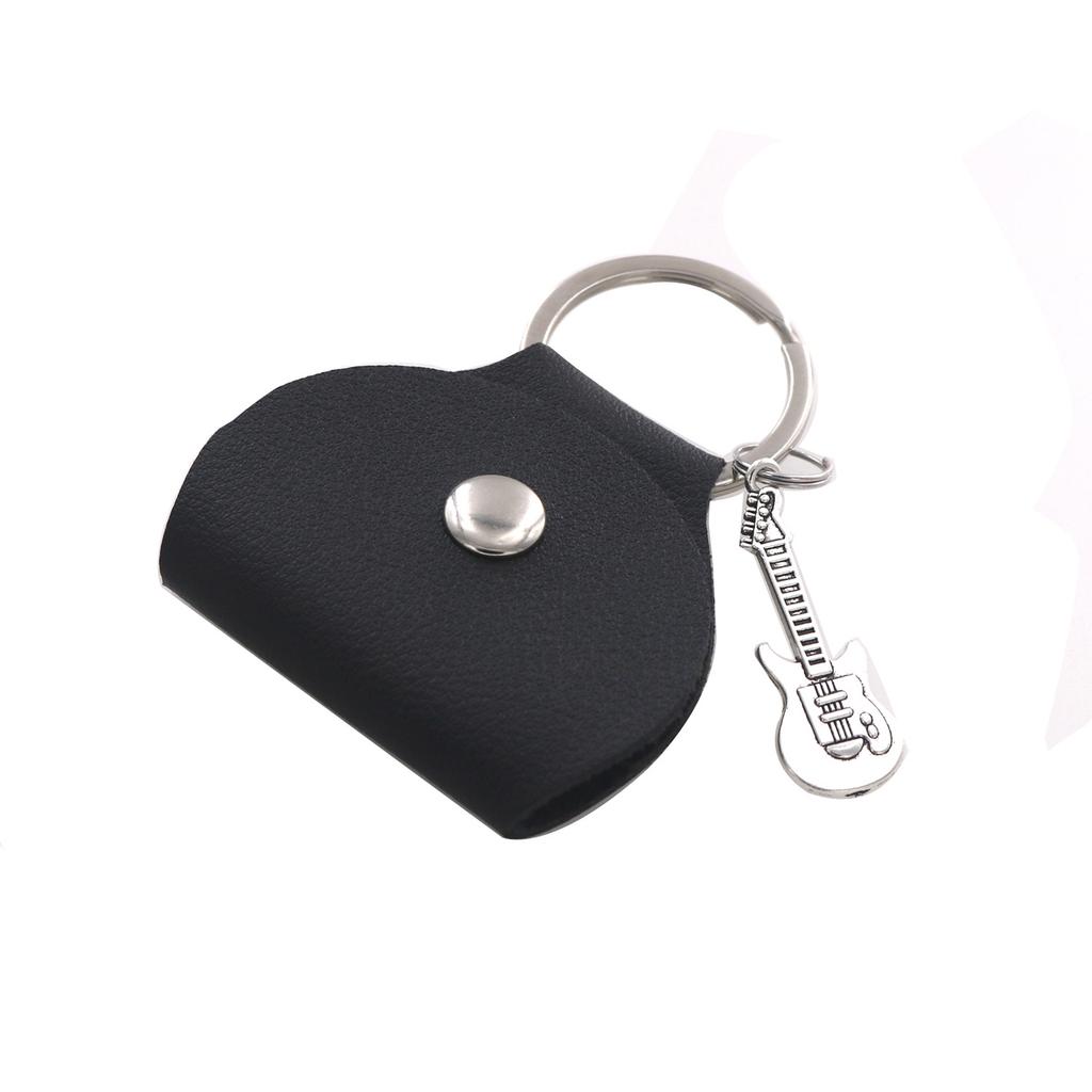 Geantă de depozitare pentru alegeri pentru chitară, breloc, suport pentru alegeri din piele, cu pandantiv pentru chitară, pentru decorarea geanților