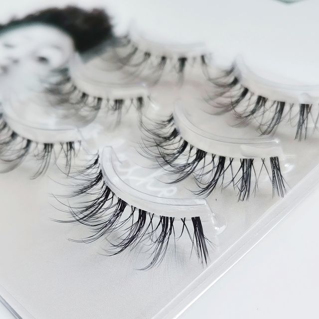 Aimo - Set of 3 Pairs: Natural Criscross False Eyelashes (C27) Black - 13mm