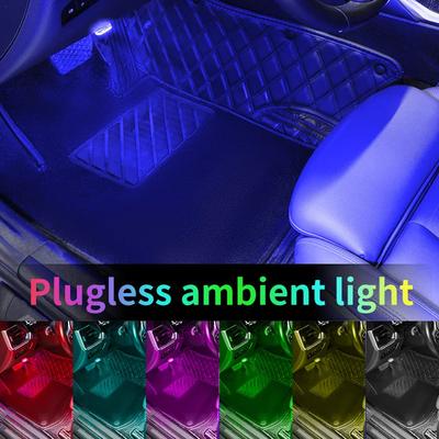 LED Touch Light Mini Wireless Car Interior Lighting Auto Roof Ceiling Reading Lamp for Door Foot Trunk Storage Box USB Charging