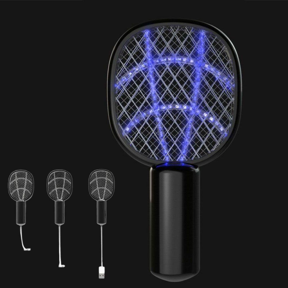 

UV Light Fly Bug Zapper USB Insect Racket Pest Control Mosquito Swatter Trap Bedroom білий