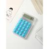 Mini Calculator 8-Digit LCD Display Transparent Portable Calculator for Students
