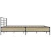 Bed Frame Sonoma Oak 200x200 cm Engineered Wood and Metal