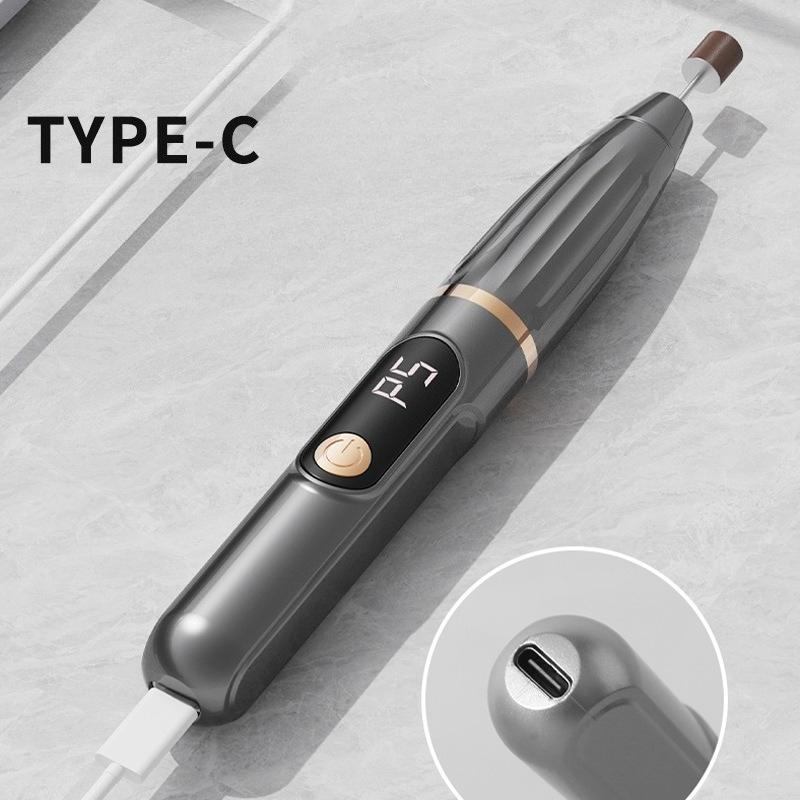 1Pc Electric Nail Grinder Small Tool Nail Remover Nail Grinder Portable LCD Electric Nail Clipper Nail Grinder