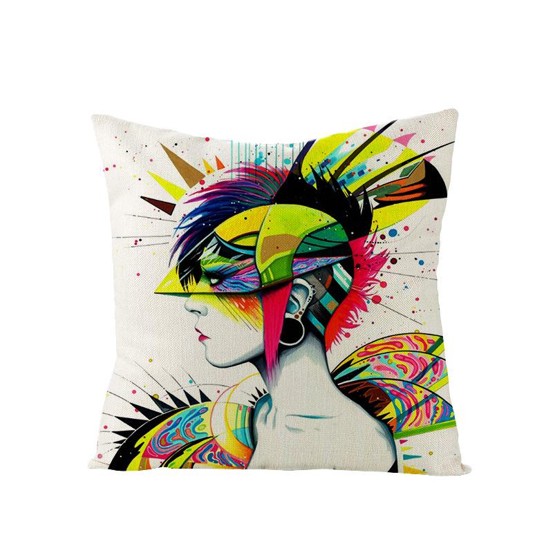 Home Polyester Pillowcase Without Pillow Core Simple Square Sofa Cushion Cover Waist Pillowcase Home