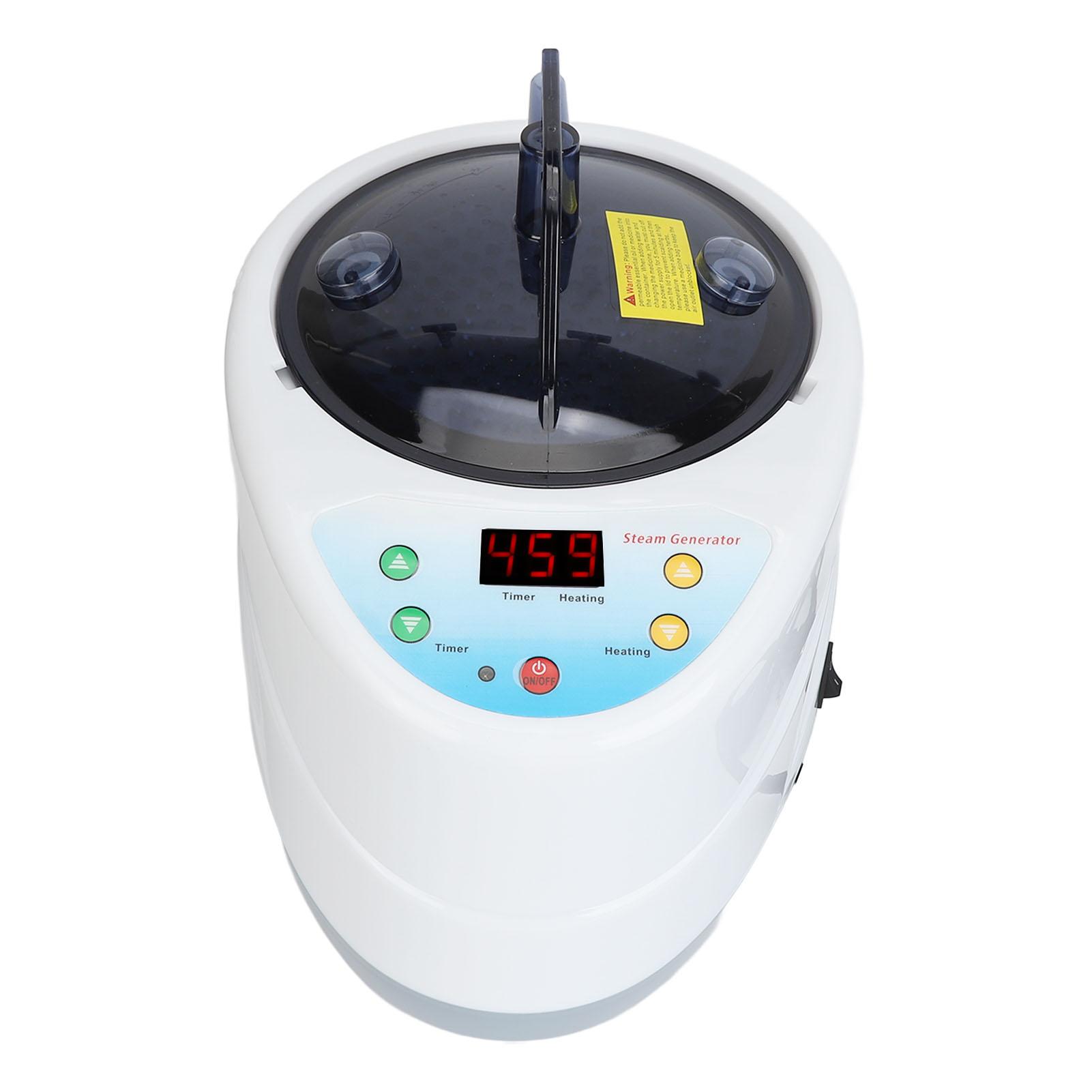 

Паровой котел для сауны объемом 4 л с пультом дистанционного управления, портативный, из нержавеющей стали, 9 температурных режимов, мощный пар для сауны US Plug