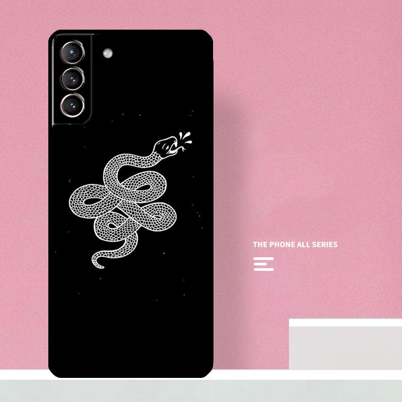 Umělecký obal na telefon s ilustrací hada Pro Samsung Galaxy S25 S26 Ultra S20 S21 S22 S23 S24 S10 Plus S25 FE Kryt Coque