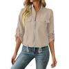 Women's Old Color Long Sleeve Waist-Cinching Lapel Collar Coat