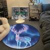 Glam Round Halloween Multicolor Rug Pad, Non-Slip Floor Mat for Bathroom