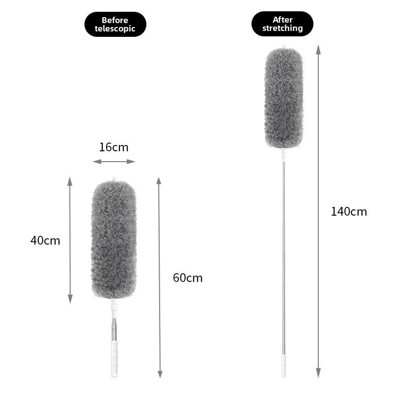 Очень длинная выдвижная пипидастра с удлиняемой ручкой, многоразовая щетка из микрофибры для уборки спальни, гостиной, пипидастра для уборки