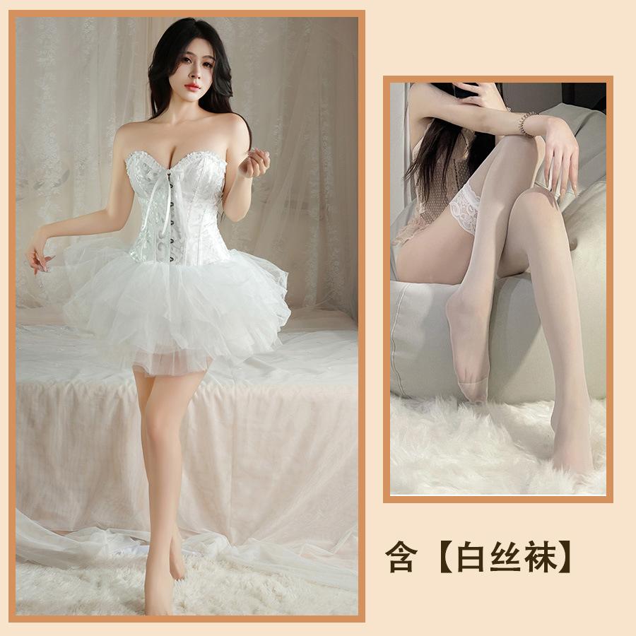 Sexy Sexy Pure Vest Corset Slim Strap Waist Trouser Dress Tube Top Passion Nightdress Women