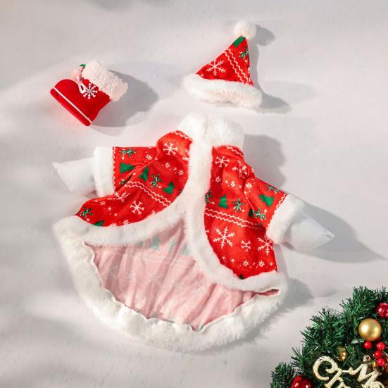 Yousheng Christmas Goose Outfit Cute Porch Goose Clothes with Hat for 23" Goose Statue Outdoor Holiday Goose Costume for Patio Yard Lawn Decor
