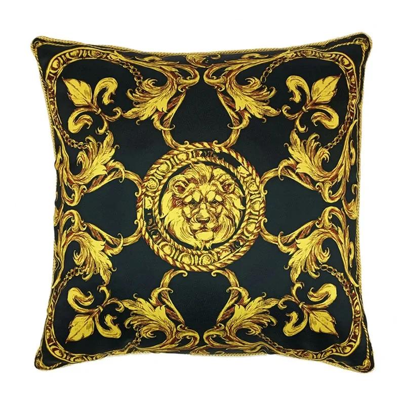 

European Style Throw Pillow Cover Indoor Sofa Cushion Classic Geometric Vine Printed 30x30CM(12x12in)