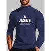 Men's Mock Neck Long Sleeve Base Layer, Elastic & Perfect for Sports & Fitness