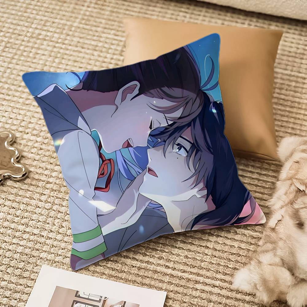Your Name - Kimi no Na wa Pillow Case Anti-dustmite Invisible zipper Sofa Bed