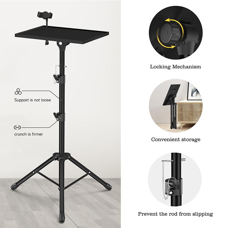 Projector Stand Portable Laptop Bracket With Adjustable Height 22 To 45 Inch Tripod For Presentations Home Cinema Studio Outdoor