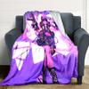 Futuristic Warrior Neon Lights Blanket Soft Throw Blanket For Home Bedroom Bed Sofa Travel Office Solid Christmas Blanket