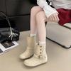 Vintage Boken Medium Single Boots Women's Autumn 2025 New Pile Thick-soled Martin Boots Boken Western Cowboy Boots
