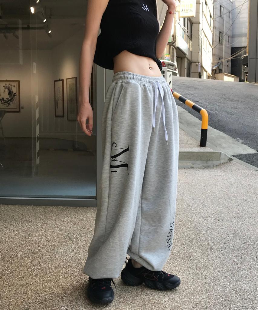 MUCENT Division Wide Sweat Jogger Pants Unisex (Grey, Black)