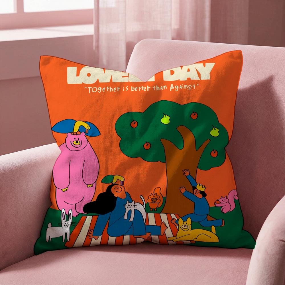 Embrace Creativity Cushion Cover Multi-Scene Pillow Cover for Home & Car - Reversible, Soft & Durable for Daily Use