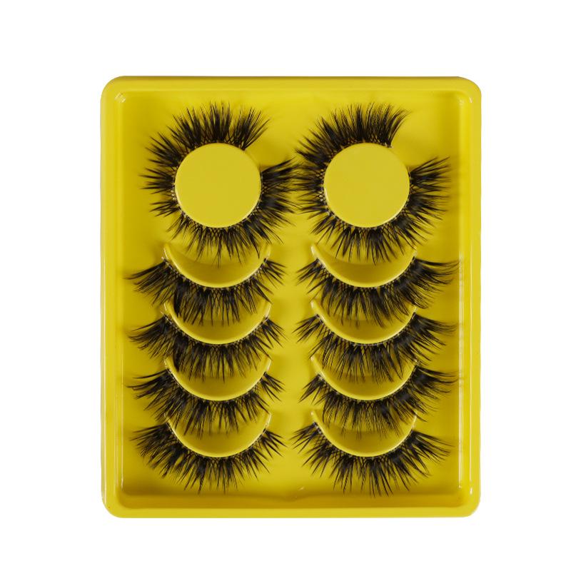 Manga Wet Tip Little Devil False Eyelashes - Black Stem, Dense Strip for a Natural, Photogenic Look