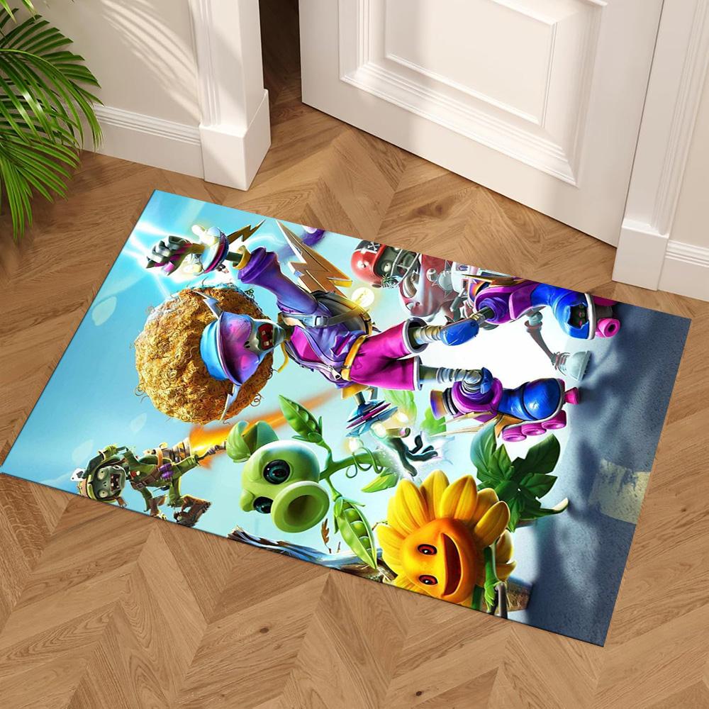 Plants Vs. Zombies Floor Rug Office Rug Design for Study room Game Room Bedrooms Playrooms Antislip Carpet Anime Office Decor Spiritual Gift