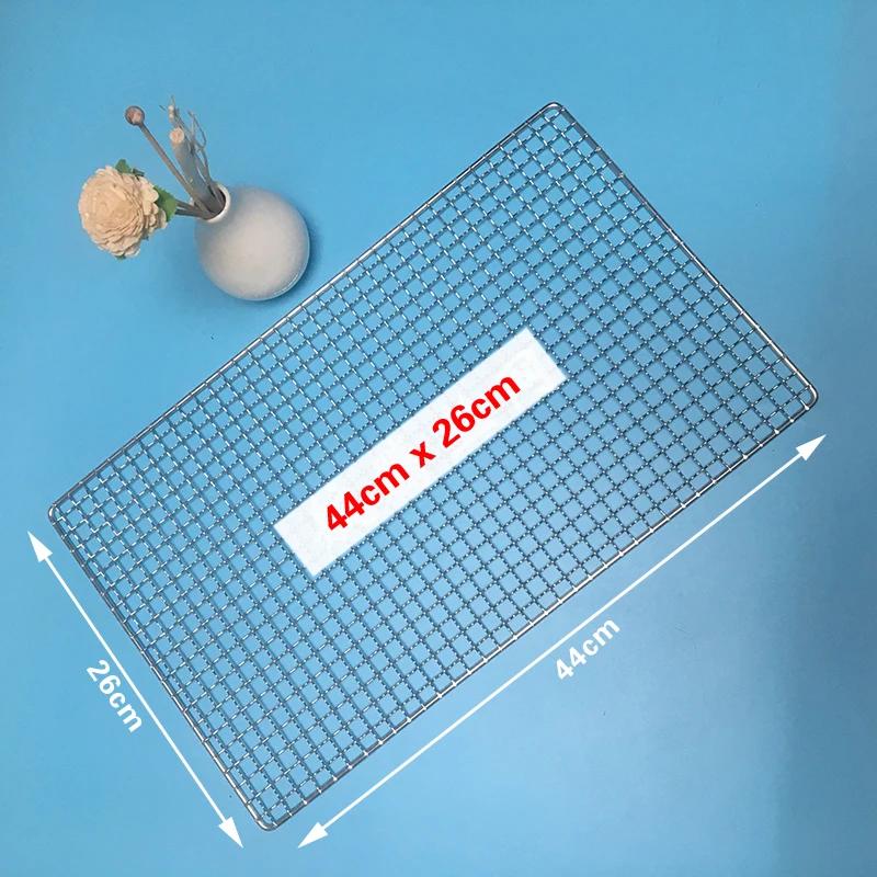 304 Edelstahlnetz BBQ-Grill Antihaft-Grillmatte Gitter rechteckig BBQ-Grill Grillnetz Grillnetz Grillwerkzeuge-B