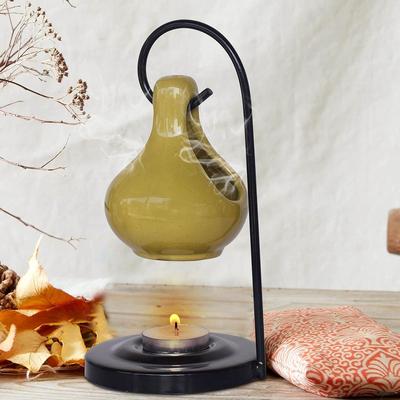 Diffusore di Olio Aromatico in Ceramica per Decorazione e Regalo di Fragranza per la Casa, 4 X 8 Pollici (Da appendere - Verde)
