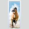 Galloping Horse Fabric Door Sticker 231PD
