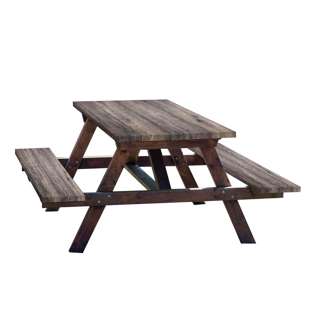 3 ks Obdélníkový potah na piknikový stůl Venkovní sada lavic Polyester Vodotěsný Vzhled dřeva Kempování Párty Dekorace