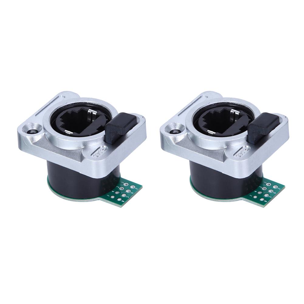 2Pcs RJ45 PCB Panel Waterproof Round Durable Insulator PA Material ELRJWH5 Board