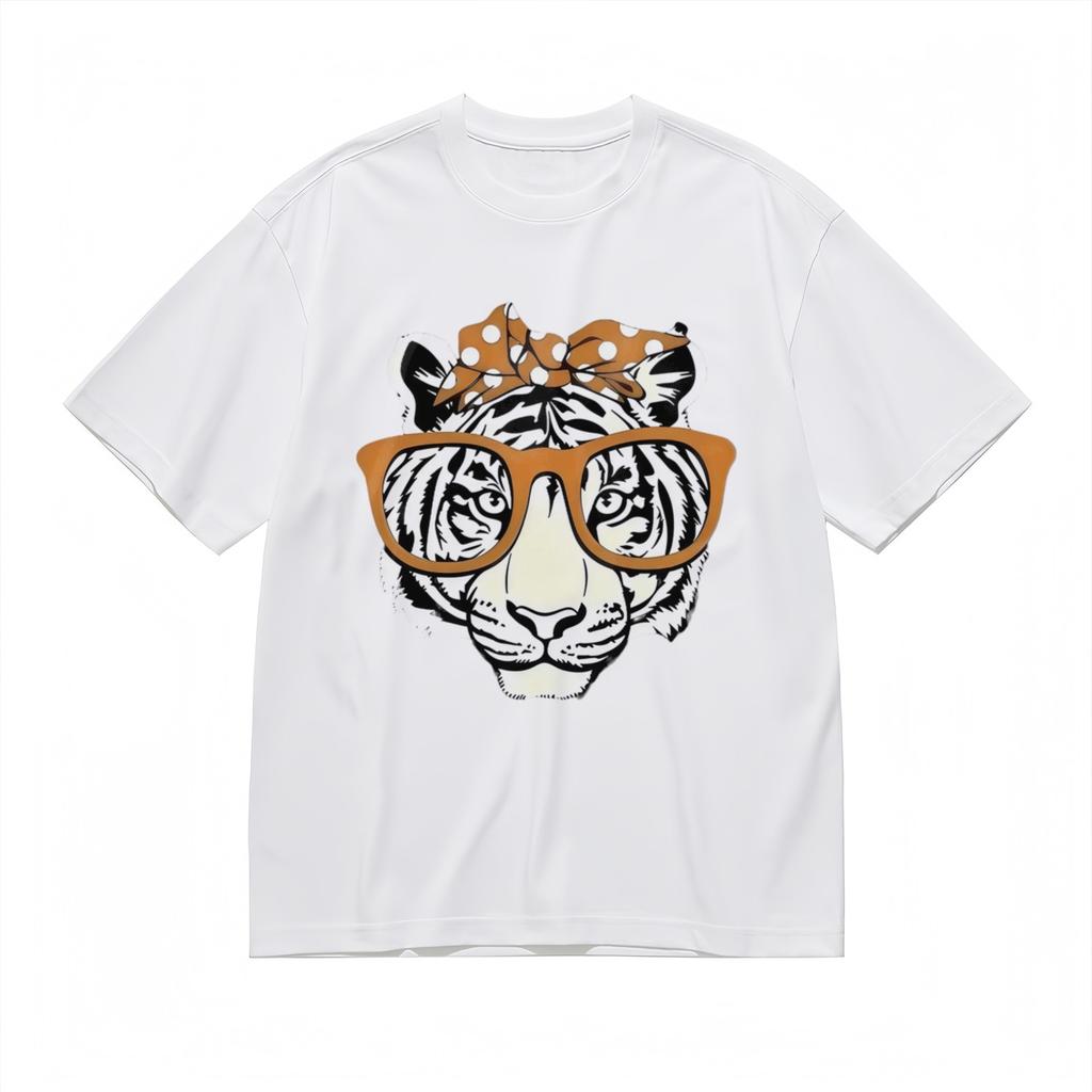 Women's Trend Slight Stretch Classic T-Shirt Mens Womens Tees Top Animal Eye Graphic Printed Tee