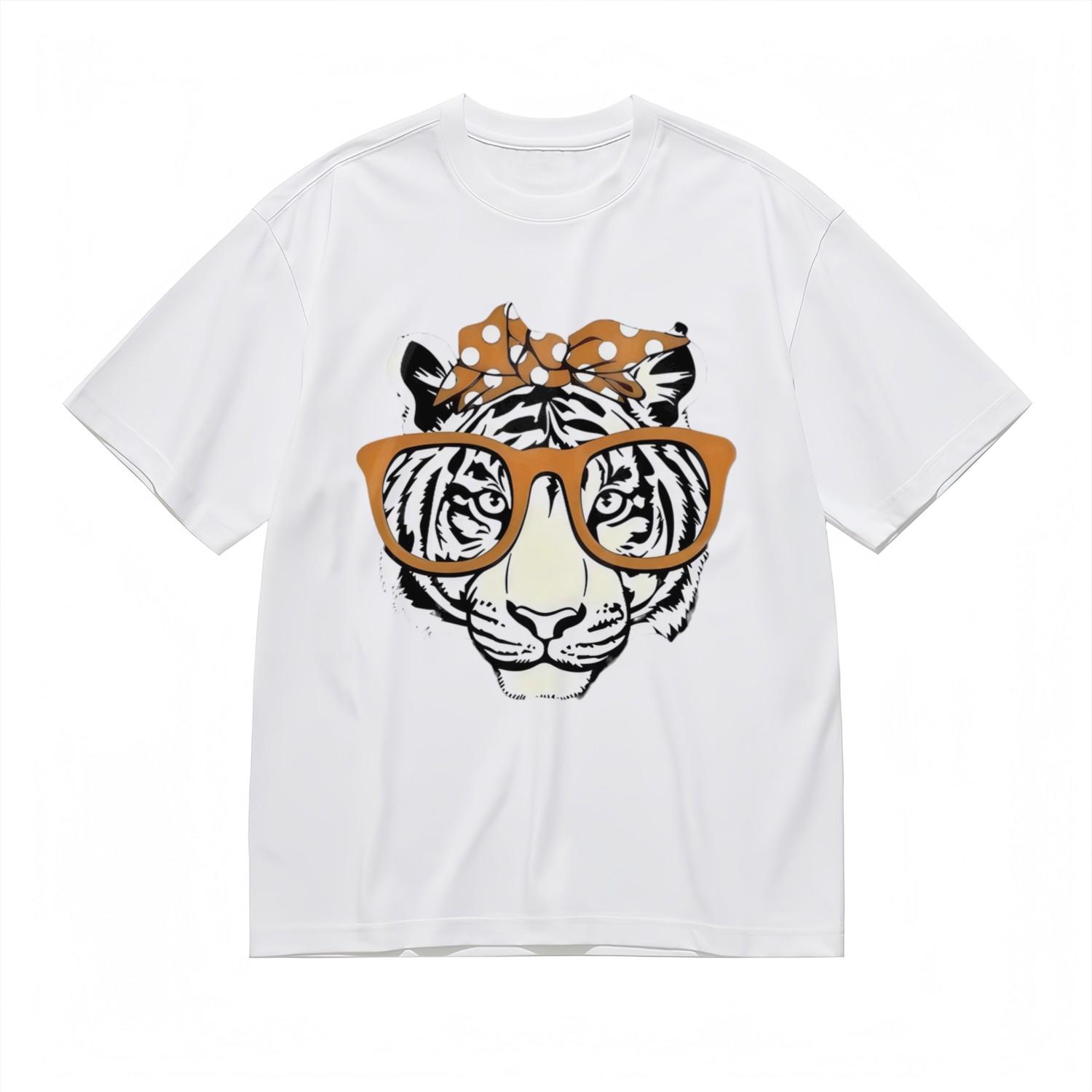 Women s Trend Slight Stretch Classic T-Shirt Mens Womens Tees Top Animal Eye Graphic Printed Tee S